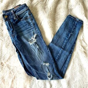 AEO skinny ripped jeans